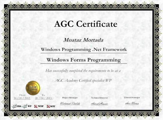Windows Programming .Net Frame Work
